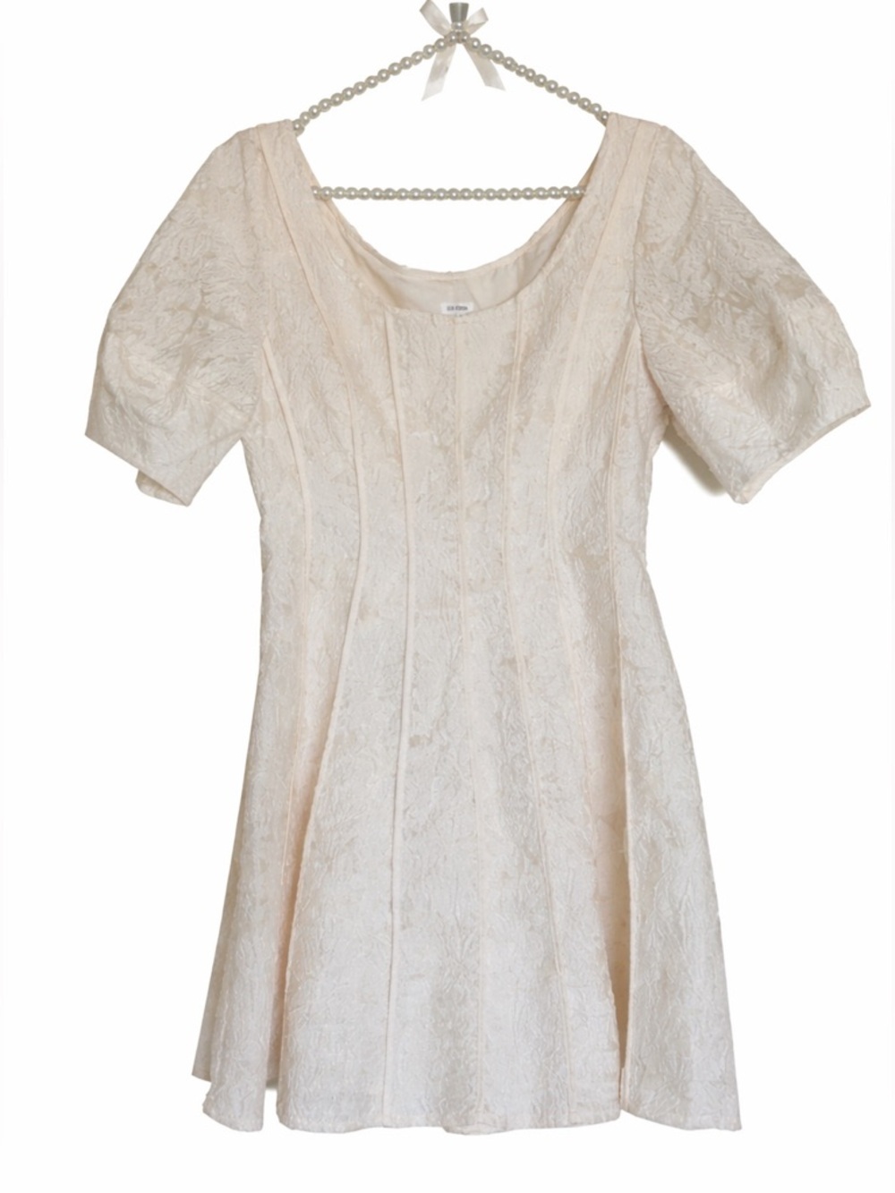 Floral Lace Cream Dress